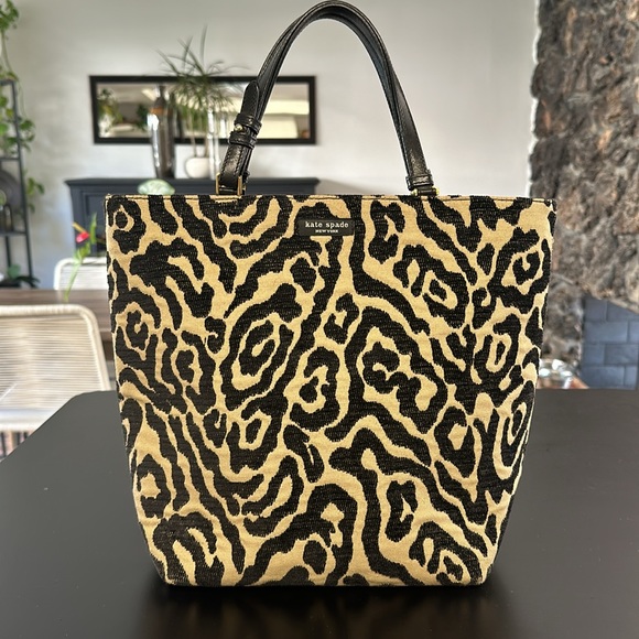 Vintage Kate Spade Animal Print Tote - Picture 2 of 8